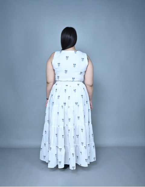 V-neck Fit & Flare Maxi Dress
