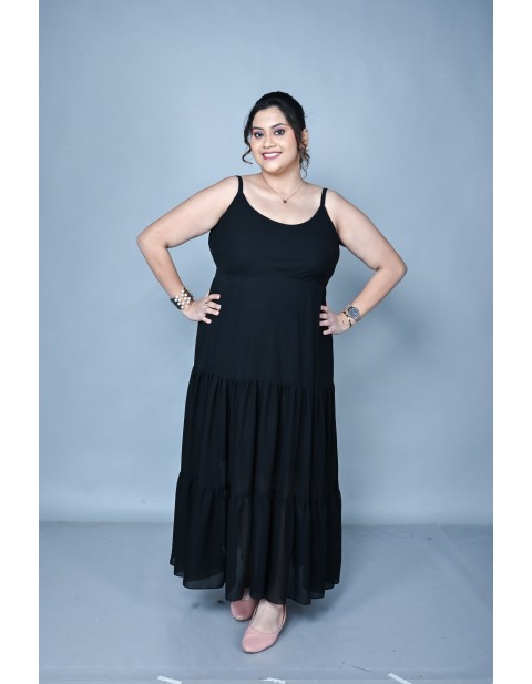 Midnight Tiered Maxi Dress