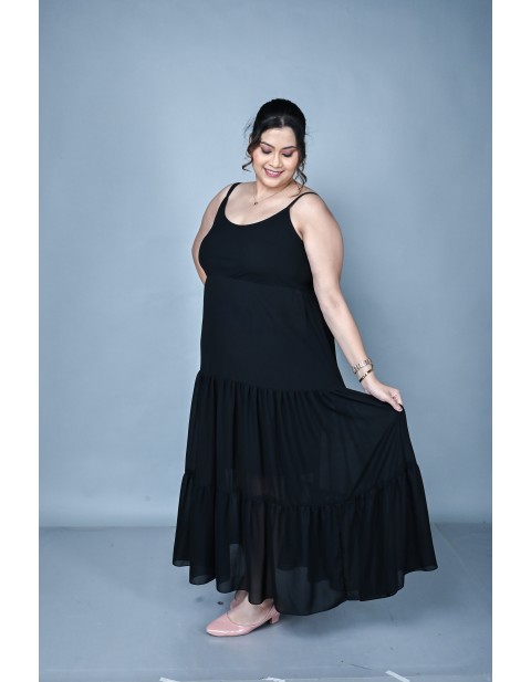 Midnight Tiered Maxi Dress
