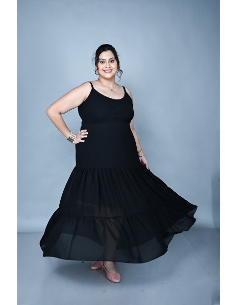 Midnight Tiered Maxi Dress