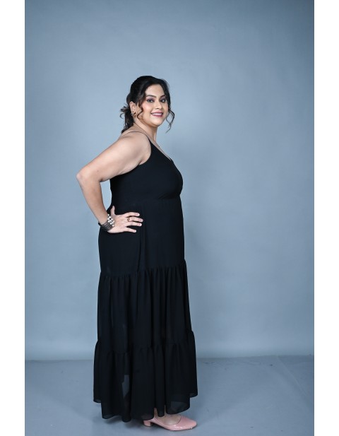 Midnight Tiered Maxi Dress