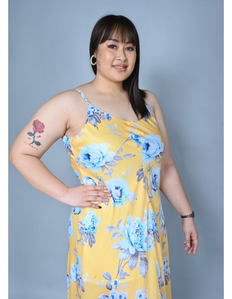 Sunshine Bloom Floral Maxi Dress