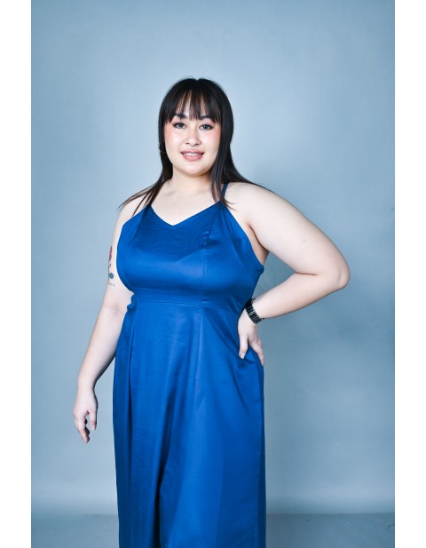 Sapphire Front Slit Strappy Maxi Dress